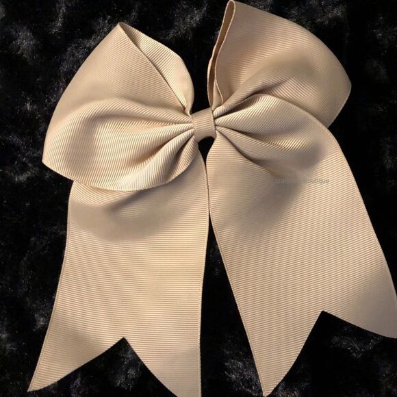 Hand Crafted Other - Taupe Solid Cheer Bow 5B2507 Handmade NWT Boutique